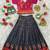 Beautiful ethnic skirt and top set featuring an elegant daaman design with intricate woven motifs
