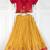 Beautiful ethnic skirt and top set featuring an elegant daaman design with intricate woven motifs