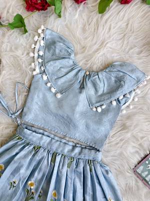 Grey designer lehenga choli set perfect for festive occasions weddings and celebrations 2