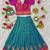 Beautiful ethnic skirt and top set featuring an elegant daaman design with intricate woven motifs