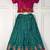 Beautiful ethnic skirt and top set featuring an elegant daaman design with intricate woven motifs