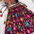 Girls wine floral woven lehenga choli set with tie-up top & 
flowy skirt
