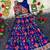 Girls violet floral woven lehenga choli set with tie-up top & flowy skirt