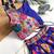Girls violet floral woven lehenga choli set with tie-up top & flowy skirt