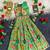Girls pista floral woven lehenga choli set with tie-up top & flowy skirt