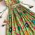 Girls pista floral woven lehenga choli set with tie-up top & flowy skirt