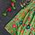 Girls pista floral woven lehenga choli set with tie-up top & flowy skirt