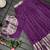 Girls wine woven kanchipuram style lehenga set with silk skirt, crop top & latkans