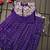 Girls violet woven kanchipuram style lehenga set with silk skirt, crop top & latkans