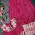 Girls pink woven kanchipuram style lehenga set with silk skirt, crop top & latkans
