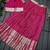 Girls pink woven kanchipuram style lehenga set with silk skirt, crop top & latkans