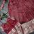 Girls brown woven kanchipuram style lehenga set with silk skirt, crop top & latkans