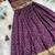 Girls wine bandhani skirt and top set with radha krishna motif back design