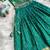 Girls rama bandhani skirt and top set with radha krishna motif back design