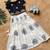 Girls white and black mandala embroidered lehenga choli set