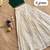 Girls off-white embroidered silk blend polka dot skirt with zari weaving top