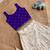 Girls off-white embroidered silk blend polka dot skirt with zari weaving top