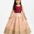 Minipattu burgundy peach lehenga choli for baby girls, 0-1 year