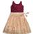 Minipattu burgundy peach lehenga choli for baby girls, 0-1 year