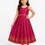 Minipattu burgundy zari butta frock for girls