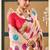 Multi floral print chiffon ethnic saree