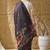 Black kalamkari silk blend ready to wear saree