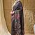Black kalamkari silk blend ready to wear saree