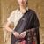 Black kalamkari silk blend ready to wear saree