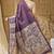 Violet floral silk blend ready to wear saree