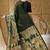 Green floral silk blend ready to wear saree