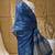 Blue floral silk blend ready to wear saree