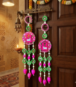 Handmade Foam Lotus MDF Cow Shubh Labh Latkan for Home Decoration Diwali Navratri Pooja Decor (Pack of 2)