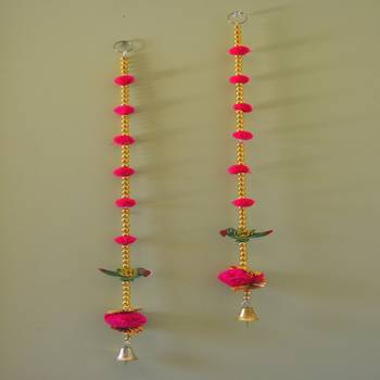  Handmade Hanging Home Decorative Wall Hanging | Diwali Festival Pooja Room Entrance Door (Pack of 2) 1