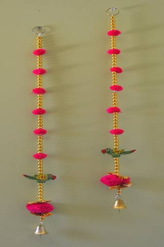  Handmade Hanging Home Decorative Wall Hanging | Diwali Festival Pooja Room Entrance Door (Pack of 2)
