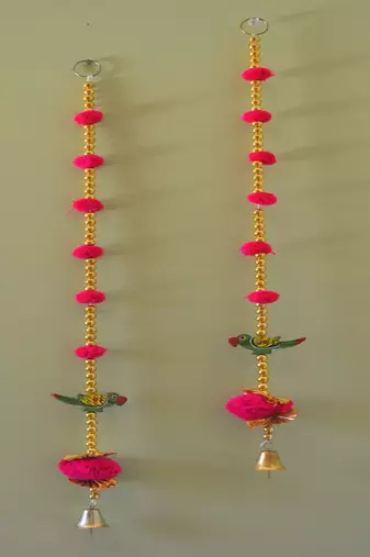 Handmade Hanging Home Decorative Wall Hanging | Diwali Festival Pooja Room Entrance Door (Pack of 2)