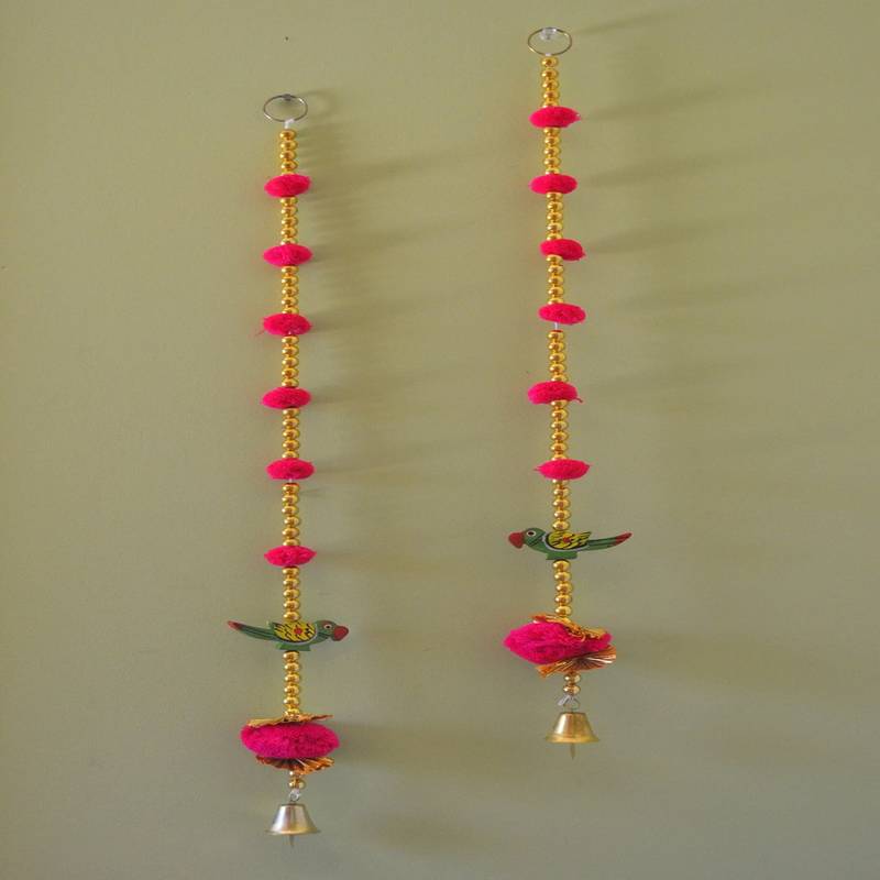  Handmade Hanging Home Decorative Wall Hanging | Diwali Festival Pooja Room Entrance Door (Pack of 2)