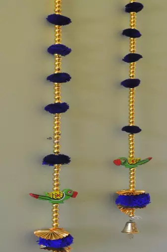 Handmade Hanging Home Decorative Wall Hanging | Diwali Festival Pooja Room Entrance Door (Pack of 2)