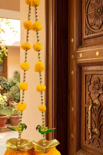 Handmade Hanging Home Decorative Wall Hanging | Diwali Festival Pooja Room Entrance Door (Pack of 2)