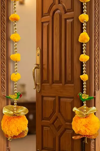 Handmade Hanging Home Decorative Wall Hanging | Diwali Festival Pooja Room Entrance Door (Pack of 2)