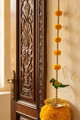 Handmade Hanging Home Decorative Wall Hanging | Diwali Festival Pooja Room Entrance Door (Pack of 2)