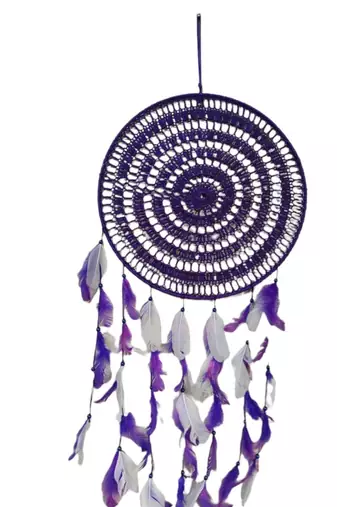 Handmade Decorative Dream Catcher Wall Hanging Traditional Hanging Decorations (Purple) (Set of 1)