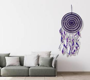 Handmade Decorative Dream Catcher Wall Hanging Traditional Hanging Decorations (Purple) (Set of 1) 2
