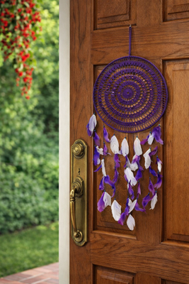 Handmade Decorative Dream Catcher Wall Hanging Traditional Hanging Decorations (Purple) (Set of 1) 3