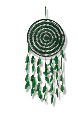 Handmade Decorative Dream Catcher Wall Hanging Traditional Hanging for Home Decor (Green) (Set of 1) 1