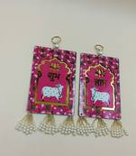 Lotus Cow Shubh Labh Latkan Door Hanging Toran for Home Door Diwali Decor Hanging (Pack of 2)