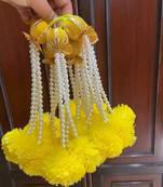 Handmade Artificial Marigold with Moti Guche Hanging for Home Decorations Hanging (Pack of 5)
