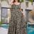 Rayon floral printed fully flared anarkali dress