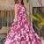 Rayon floral printed fully flared anarkali dress