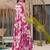 Rayon floral printed fully flared anarkali dress