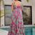 Rayon floral printed fully flared anarkali dress